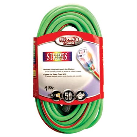 Southwire Extension Cord, Lime Green/Red, 50 ft 02548-00-54
